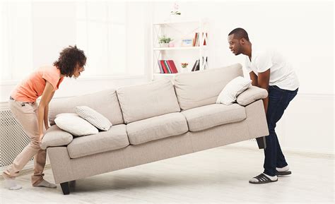 moving a couch by yourself.